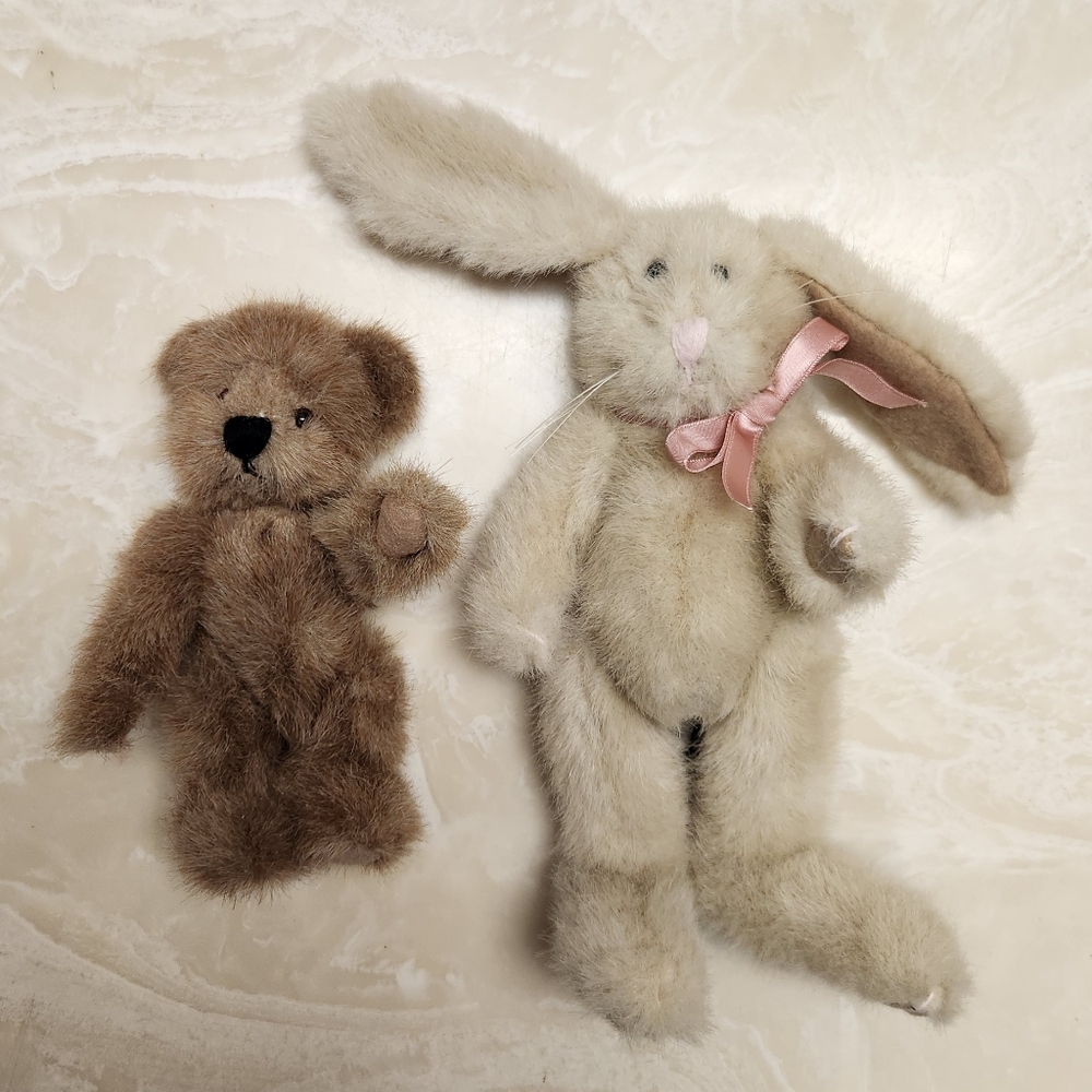 Boyds Bears Elosie R Hare & Bear Plush Jointed Stuffed Animals